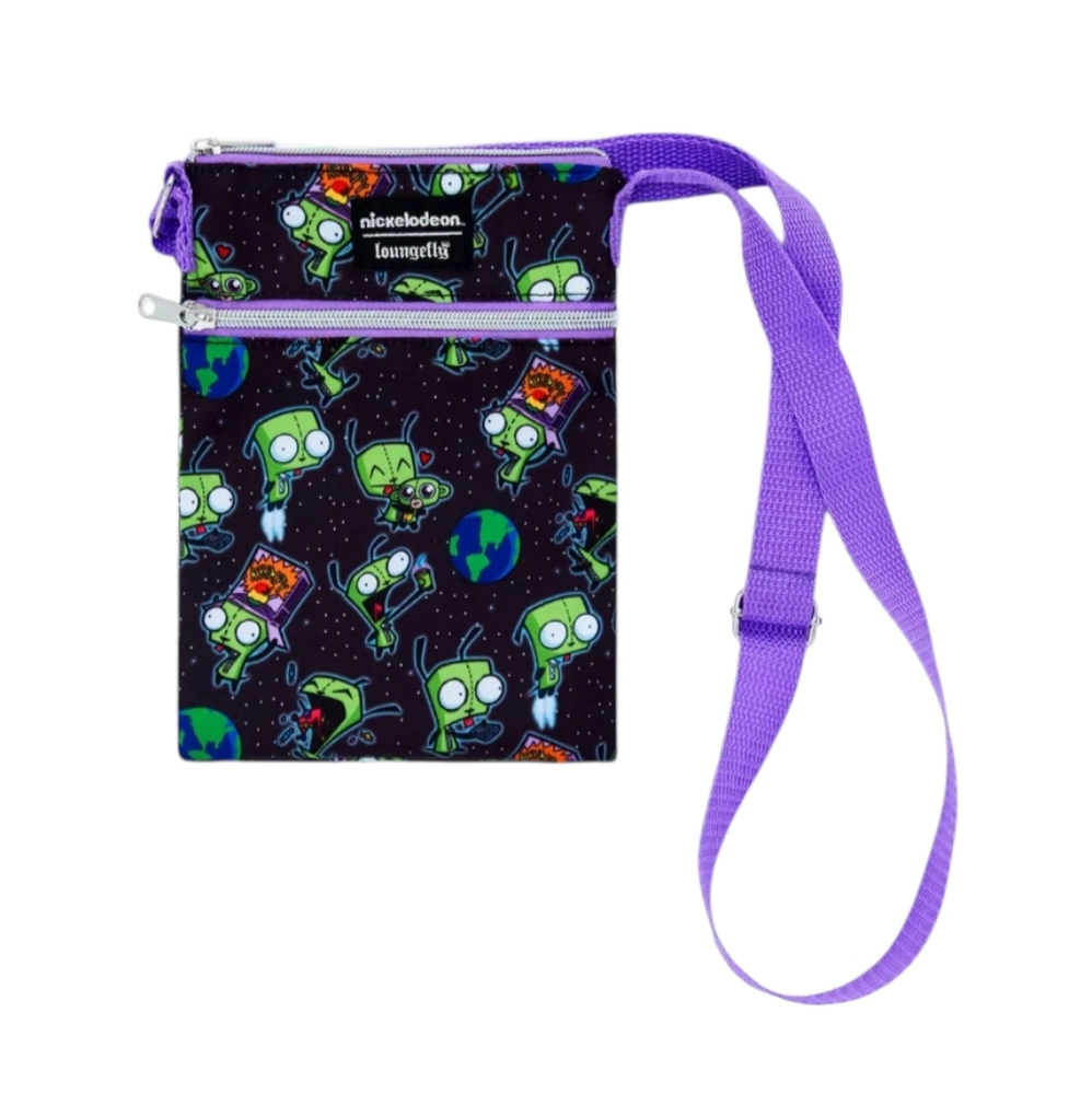 Loungefly Invader Zim GIR Toss Passport Crossbody Bag - Picture 3 of 6